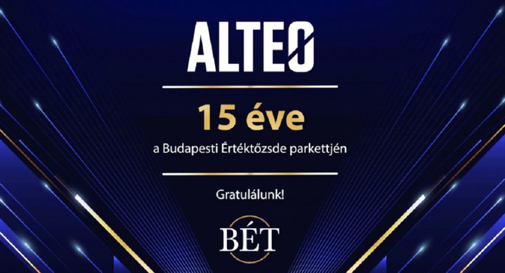 Tőzsdei jelenlétének 15 éves jubileumát ünnepelte az ALTEO
